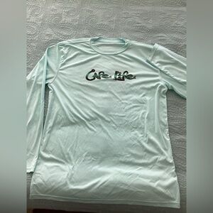 Cafe Life Light Blue Long Sleeve Shirt